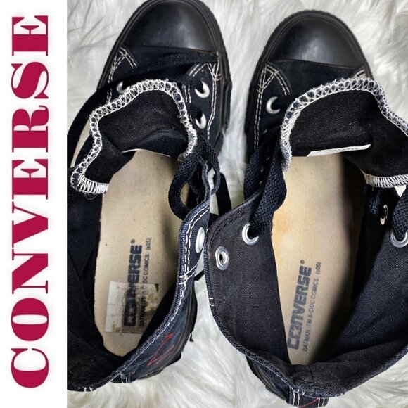 CONVERSE VINTAGE Y2K BATMAN CHUCK TAYLOR HIGH TOP SNEAKERS DC COMICS, Men’s 5 - Picture 6 of 12